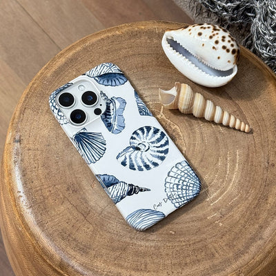 Blue Shells Printed Phone Cases iPhone 16 / Armoured by Cass Deller - The Dairy