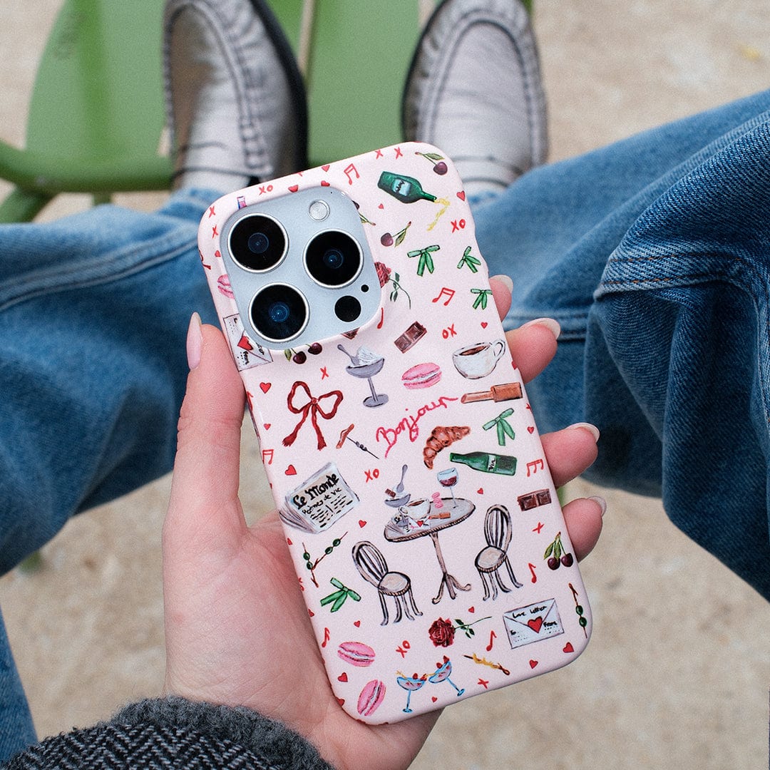 Bonjour Printed Phone Cases by BG. Studio - The Dairy