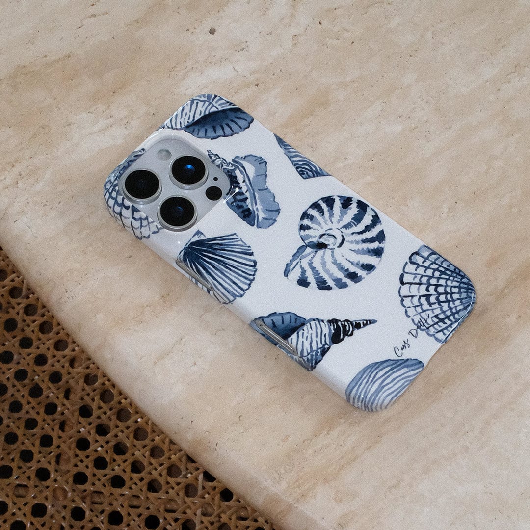 Blue Shells Printed Phone Cases by Cass Deller - The Dairy