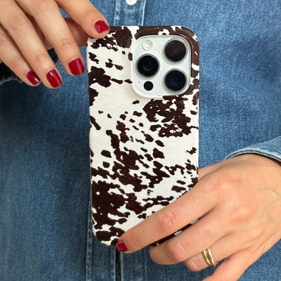Cowhide Charm Printed Phone Cases iPhone 16 / Armoured by The Dairy - The Dairy