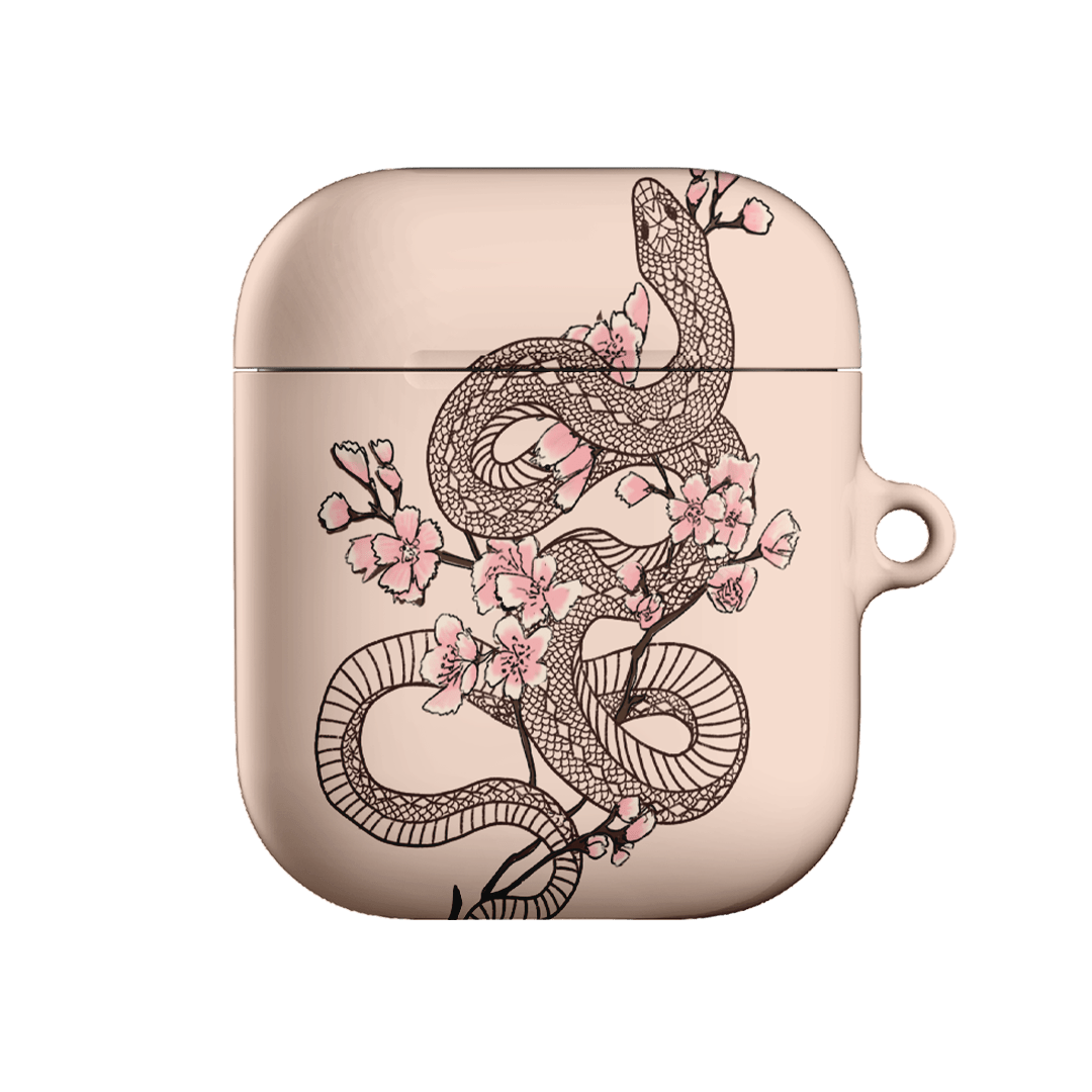 Blossom Snake in Pink AirPods Case AirPods Case 1st Gen by Veronica Tucker - The Dairy