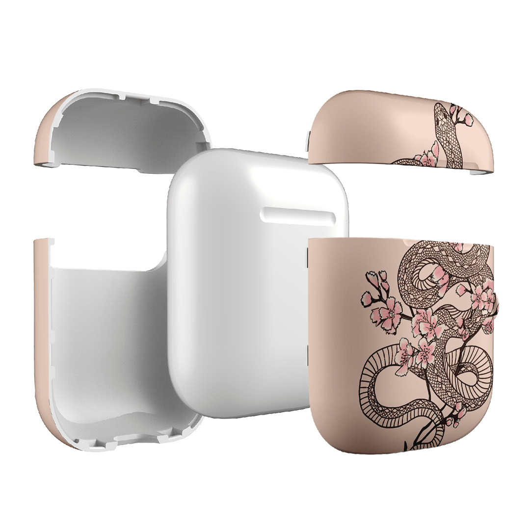 Blossom Snake in Pink AirPods Case AirPods Case by Veronica Tucker - The Dairy