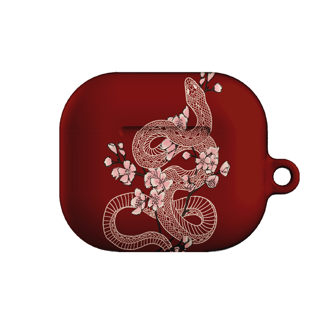 Blossom Snake in Red AirPods Case AirPods Case 3rd Gen by Veronica Tucker - The Dairy