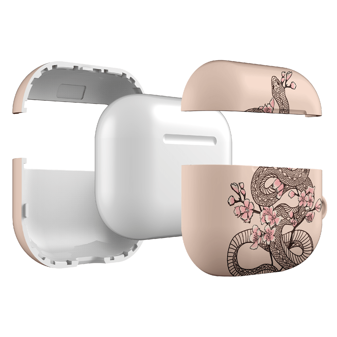Blossom Snake in Pink AirPods Case AirPods Case by Veronica Tucker - The Dairy