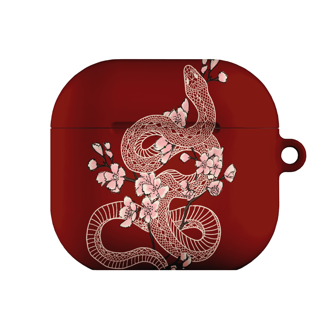 Blossom Snake in Red AirPods Case AirPods Case 4th Gen by Veronica Tucker - The Dairy