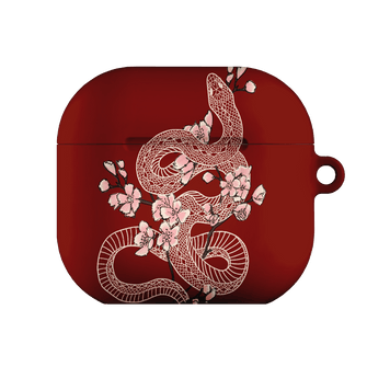 Blossom Snake in Red AirPods Case AirPods Case 4th Gen by Veronica Tucker - The Dairy