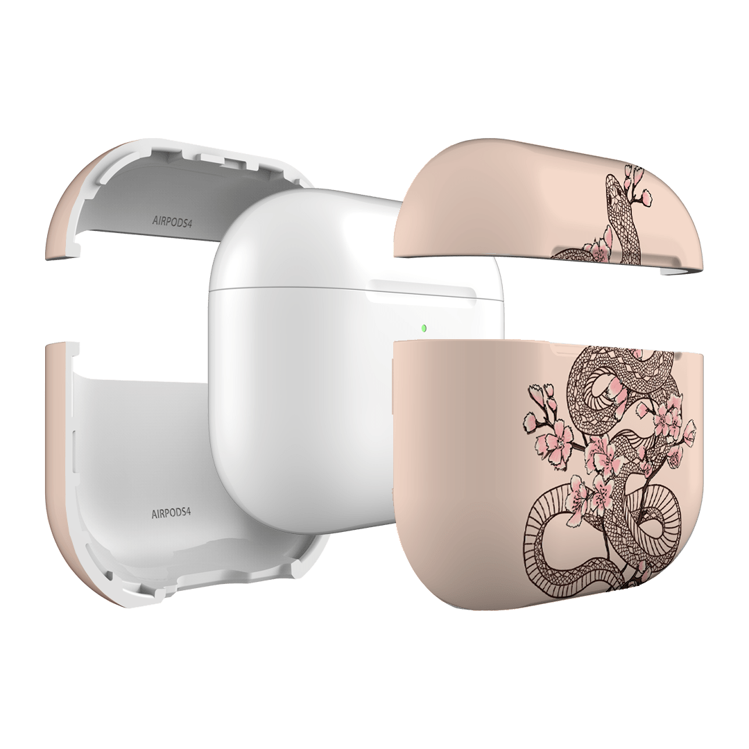 Blossom Snake in Pink AirPods Case AirPods Case by Veronica Tucker - The Dairy