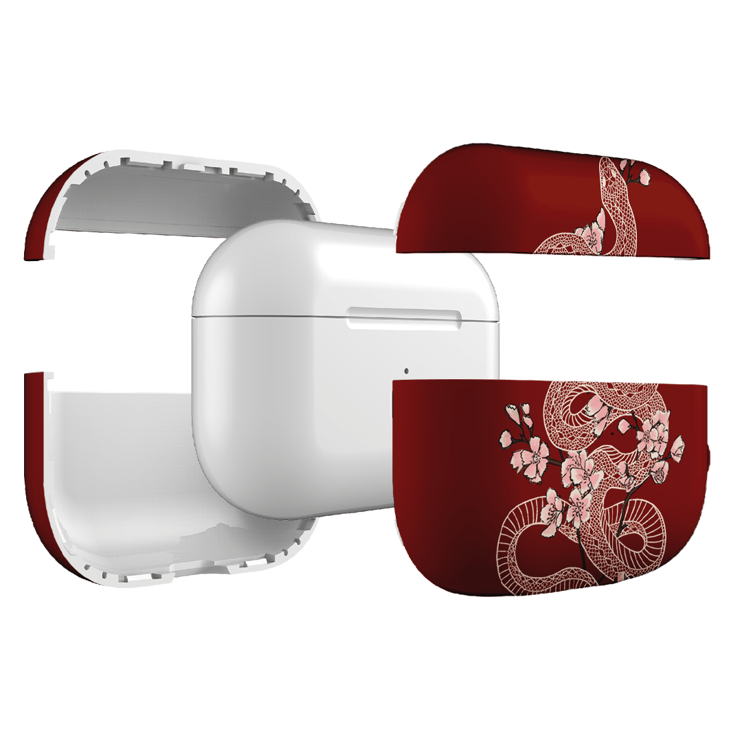 Blossom Snake in Red AirPods Pro Case AirPods Pro Case by Veronica Tucker - The Dairy