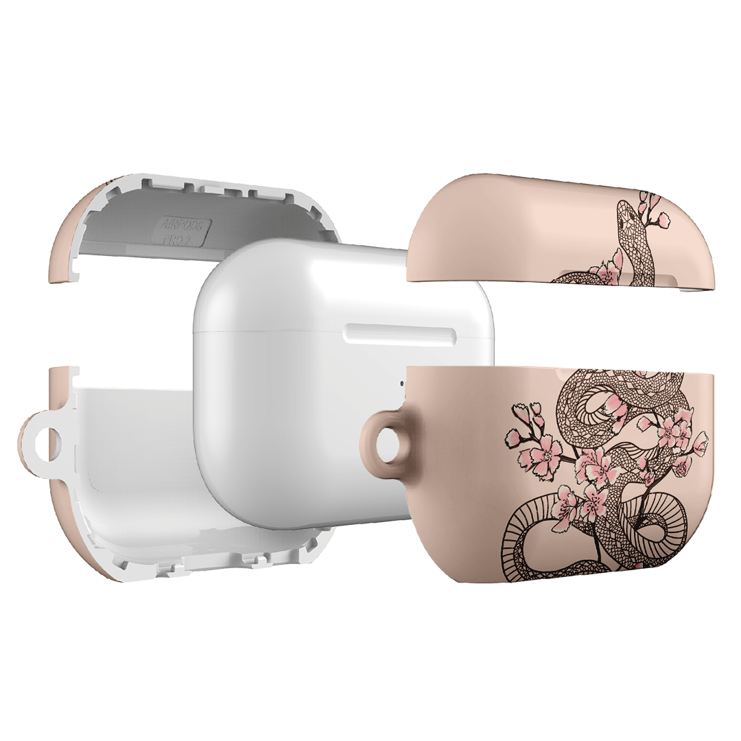 Blossom Snake in Pink AirPods Pro Case AirPods Pro Case by Veronica Tucker - The Dairy