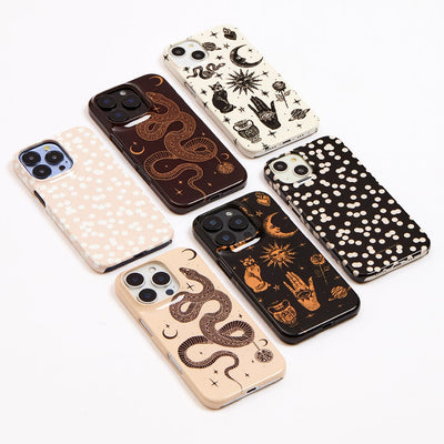 Astro Flash Beige Printed Phone Cases iPhone 16 / Armoured by Veronica Tucker - The Dairy