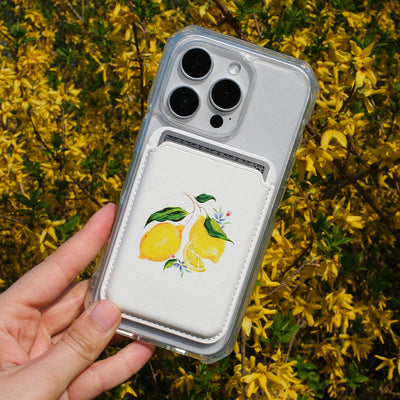 Citrus Lemon MagSafe Wallet MagSafe Wallet White by Ellie Mae - The Dairy