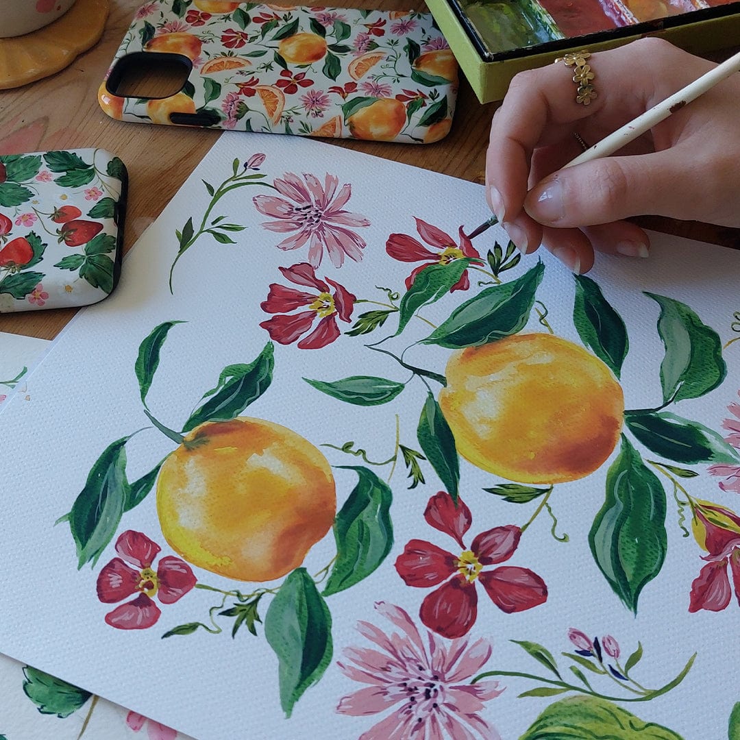 Sweet Orange Printed Phone Cases by Ellie Mae - The Dairy