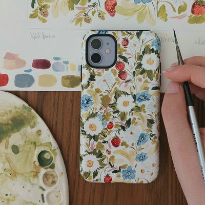 Garden Strawberries Printed Phone Cases iPhone 16 / Armoured by Ellie Mae - The Dairy