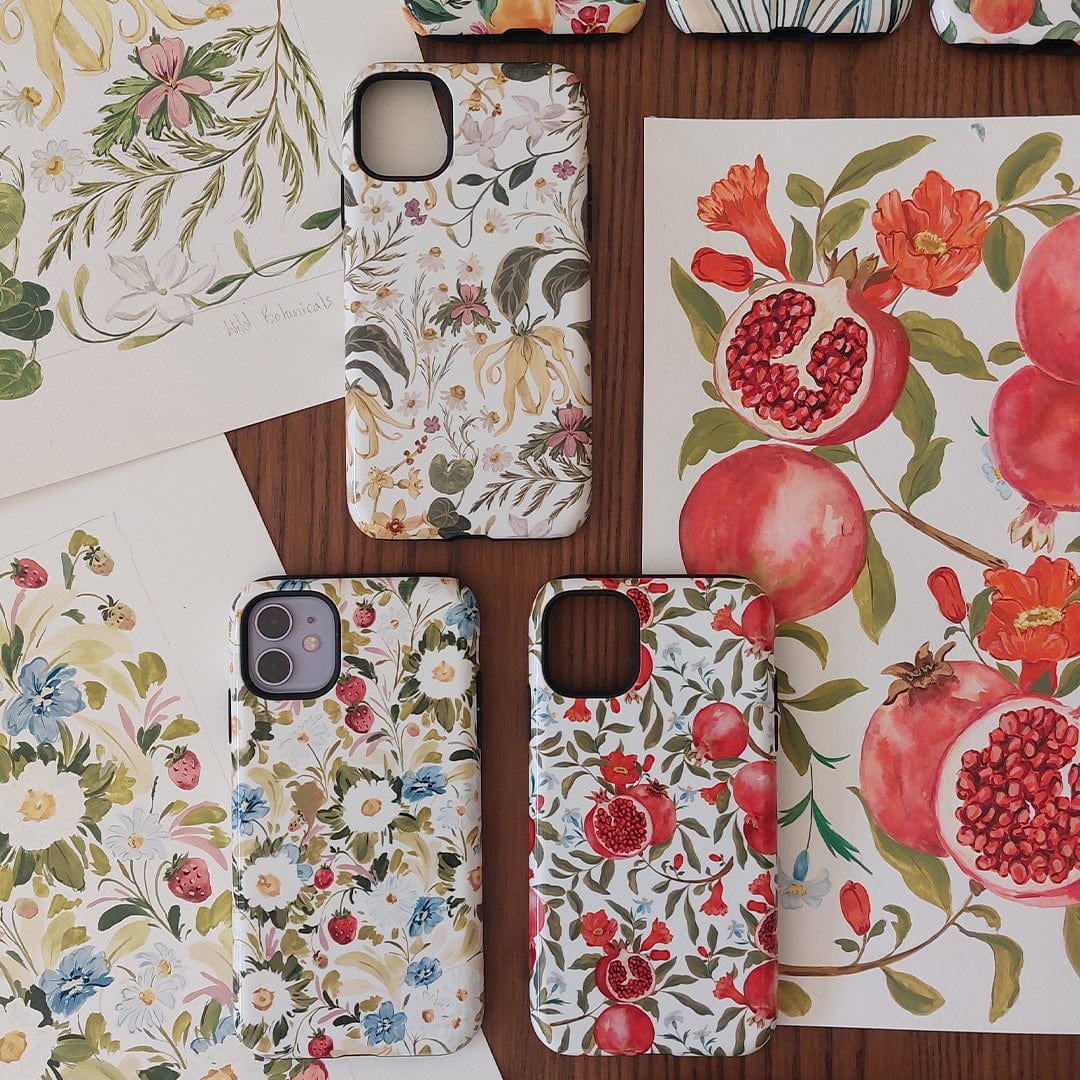 Pomegranate Printed Phone Cases by Ellie Mae - The Dairy