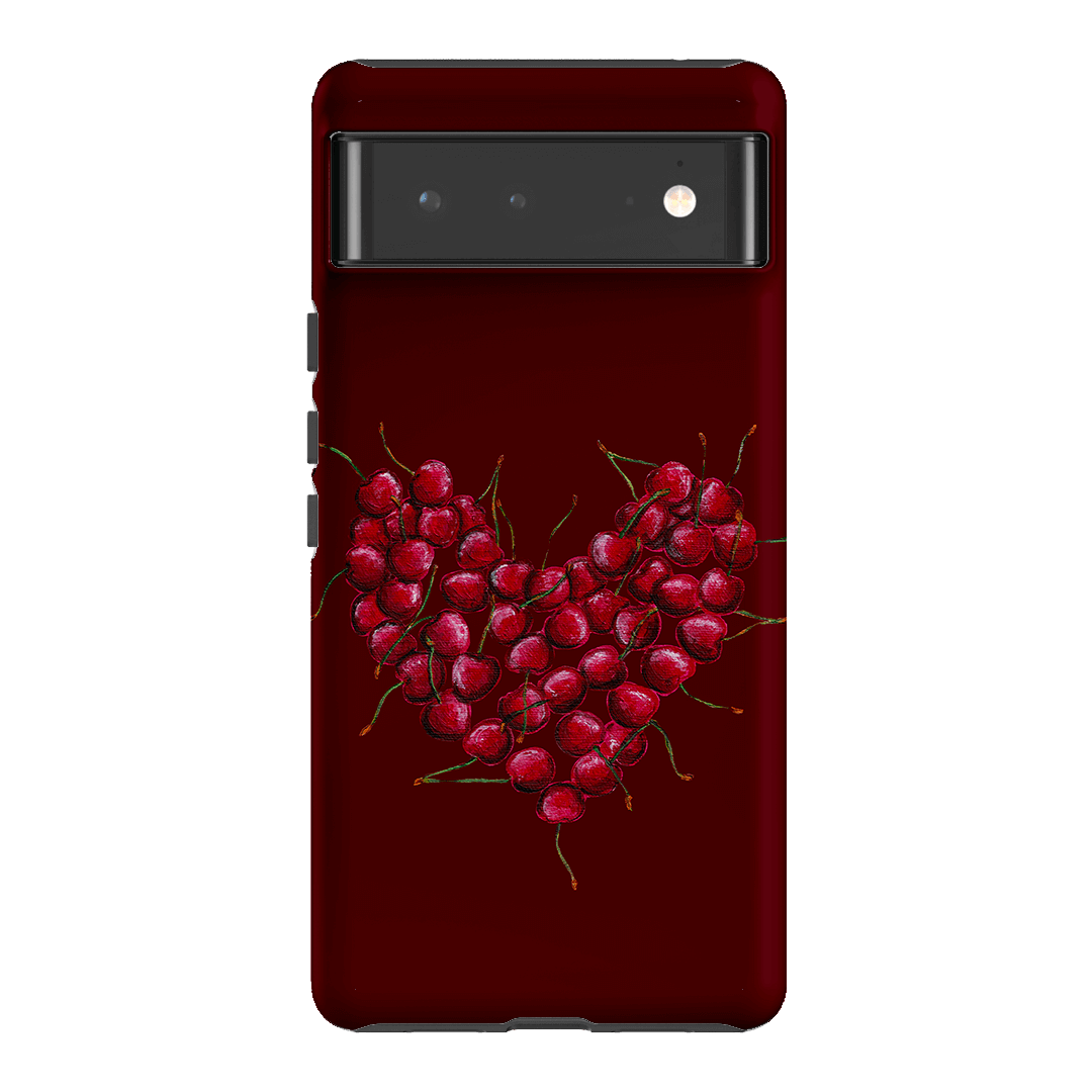 Cherry Heart Printed Phone Cases Google Pixel 6 / Armoured by BG. Studio - The Dairy