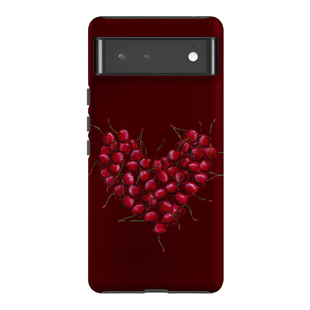 Cherry Heart Printed Phone Cases Google Pixel 6 Pro / Armoured by BG. Studio - The Dairy