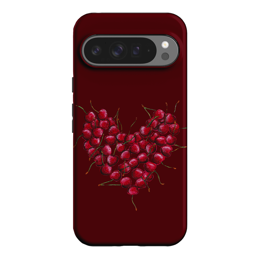 Cherry Heart Printed Phone Cases Google Pixel 9 Pro XL / Armoured by BG. Studio - The Dairy