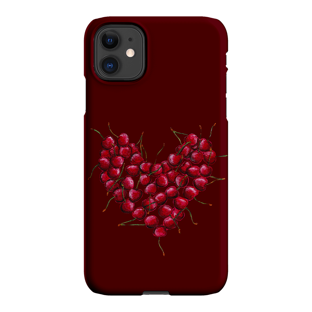 Cherry Heart Printed Phone Cases iPhone 11 / Snap by BG. Studio - The Dairy