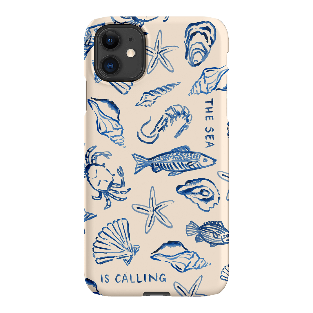 Sea Call Printed Phone Cases iPhone 11 / Snap by Cass Deller - The Dairy