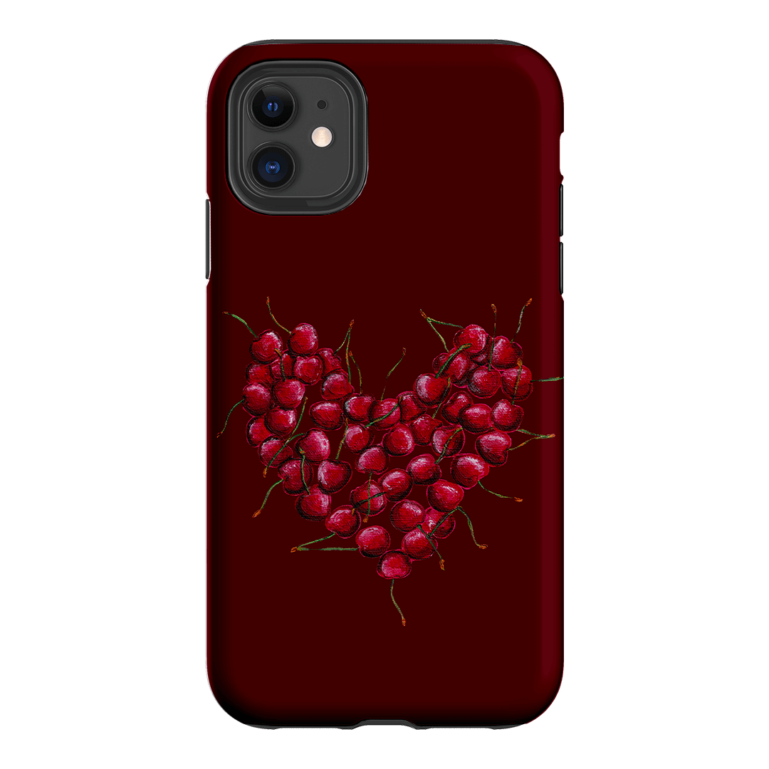 Cherry Heart Printed Phone Cases iPhone 11 / Armoured by BG. Studio - The Dairy