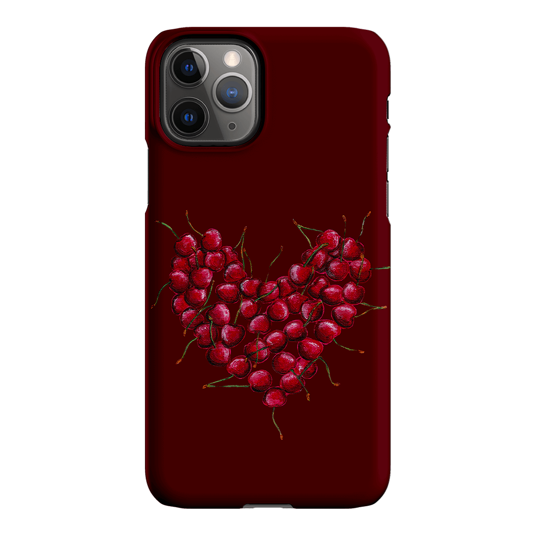 Cherry Heart Printed Phone Cases iPhone 11 Pro / Snap by BG. Studio - The Dairy