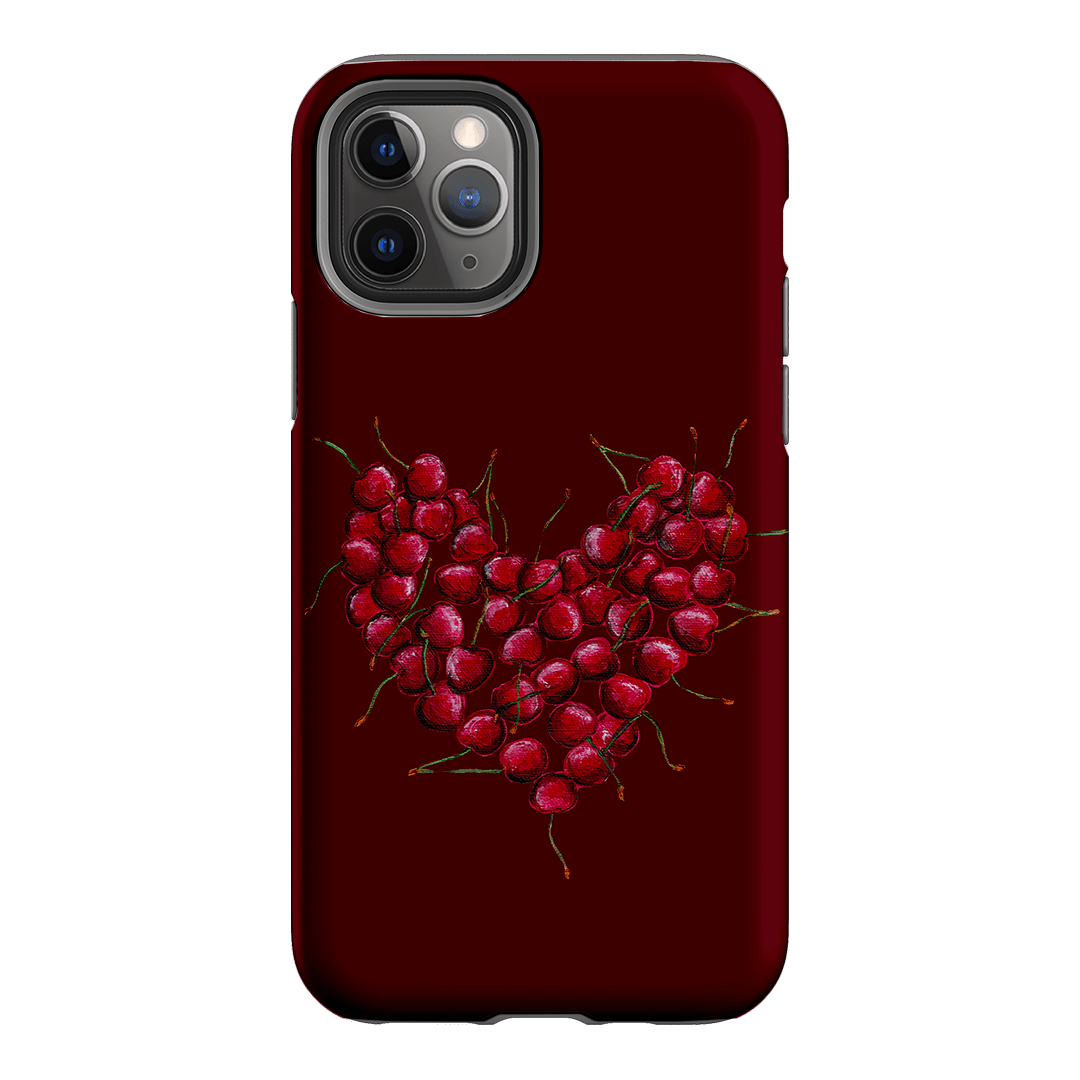 Cherry Heart Printed Phone Cases iPhone 11 Pro / Armoured by BG. Studio - The Dairy