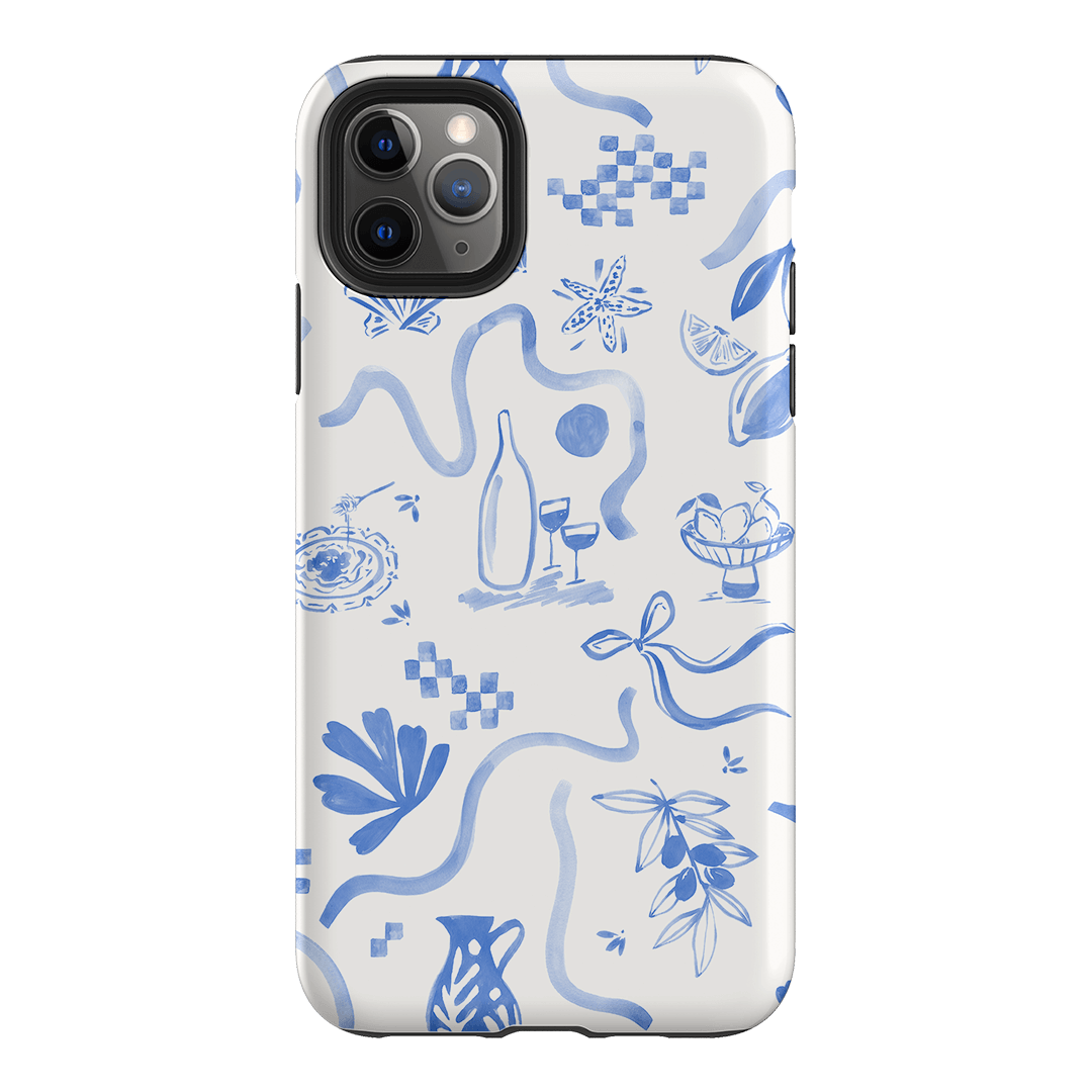 Mediterranean Wave Printed Phone Cases iPhone 11 Pro Max / Armoured by Charlie Taylor - The Dairy