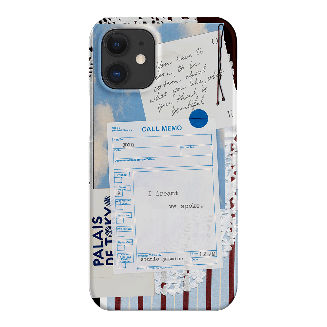 Call Memo Printed Phone Cases iPhone 12 Mini / Snap by Jasmine Dowling - The Dairy