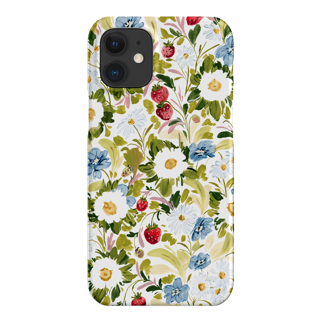 Garden Strawberries Printed Phone Cases iPhone 12 Mini / Snap by Ellie Mae - The Dairy