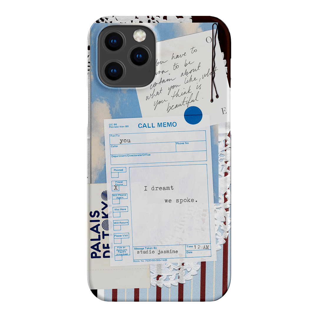 Call Memo Printed Phone Cases iPhone 12 Pro / Snap by Jasmine Dowling - The Dairy