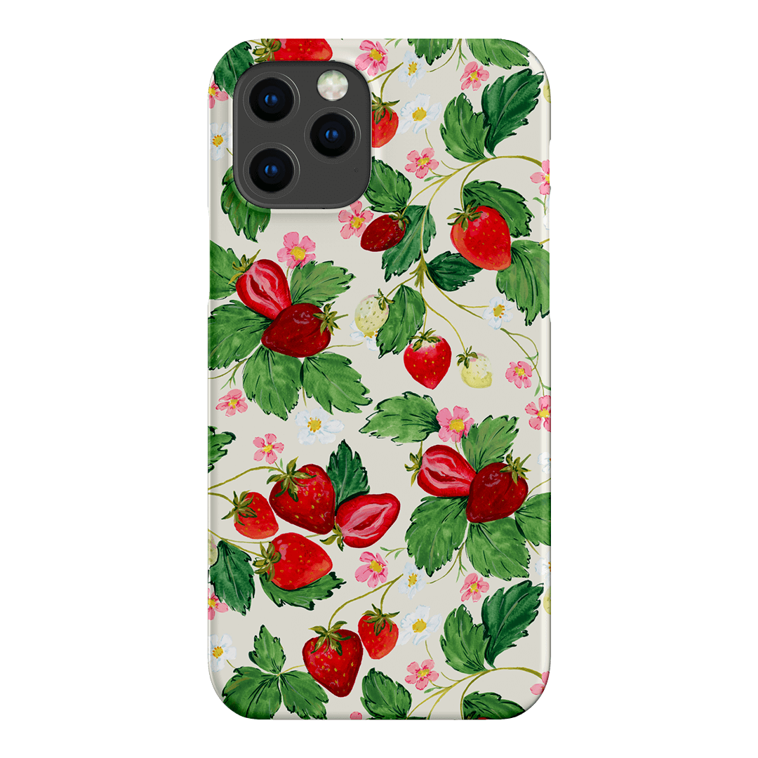 Strawberry Patch Printed Phone Cases iPhone 12 Pro Max / Snap by Ellie Mae - The Dairy