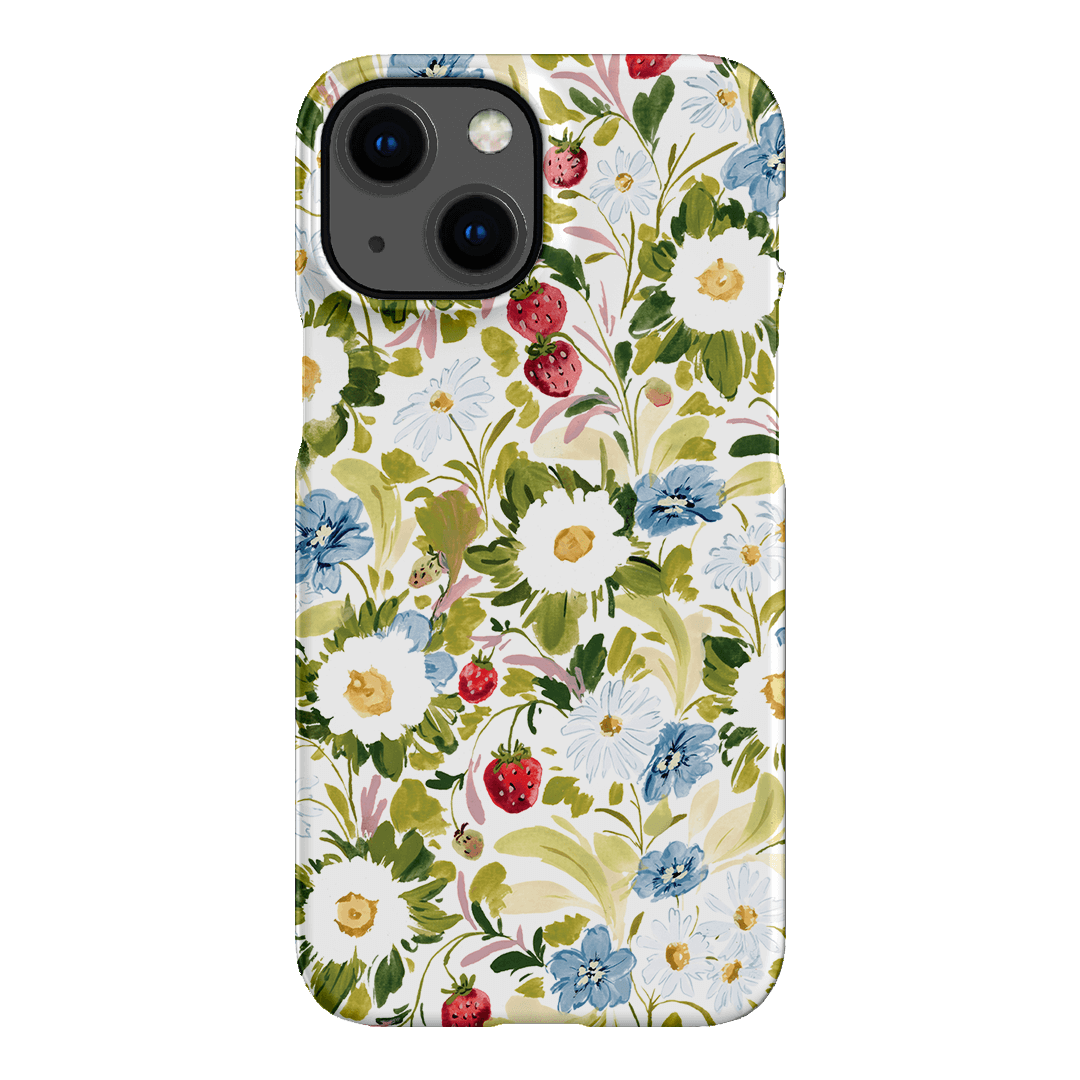 Garden Strawberries Printed Phone Cases iPhone 13 Mini / Snap by Ellie Mae - The Dairy