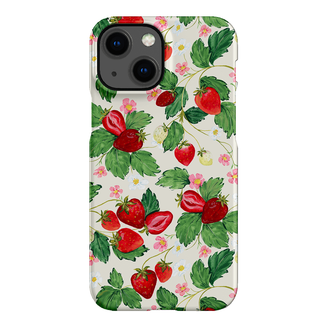 Strawberry Patch Printed Phone Cases iPhone 13 Mini / Snap by Ellie Mae - The Dairy