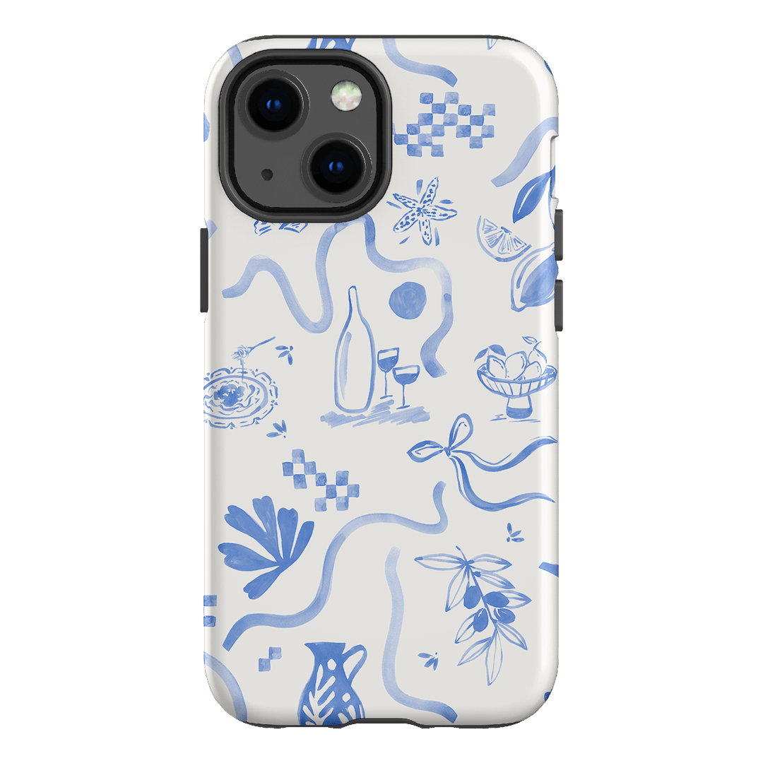 Mediterranean Wave Printed Phone Cases iPhone 13 Mini / Armoured by Charlie Taylor - The Dairy