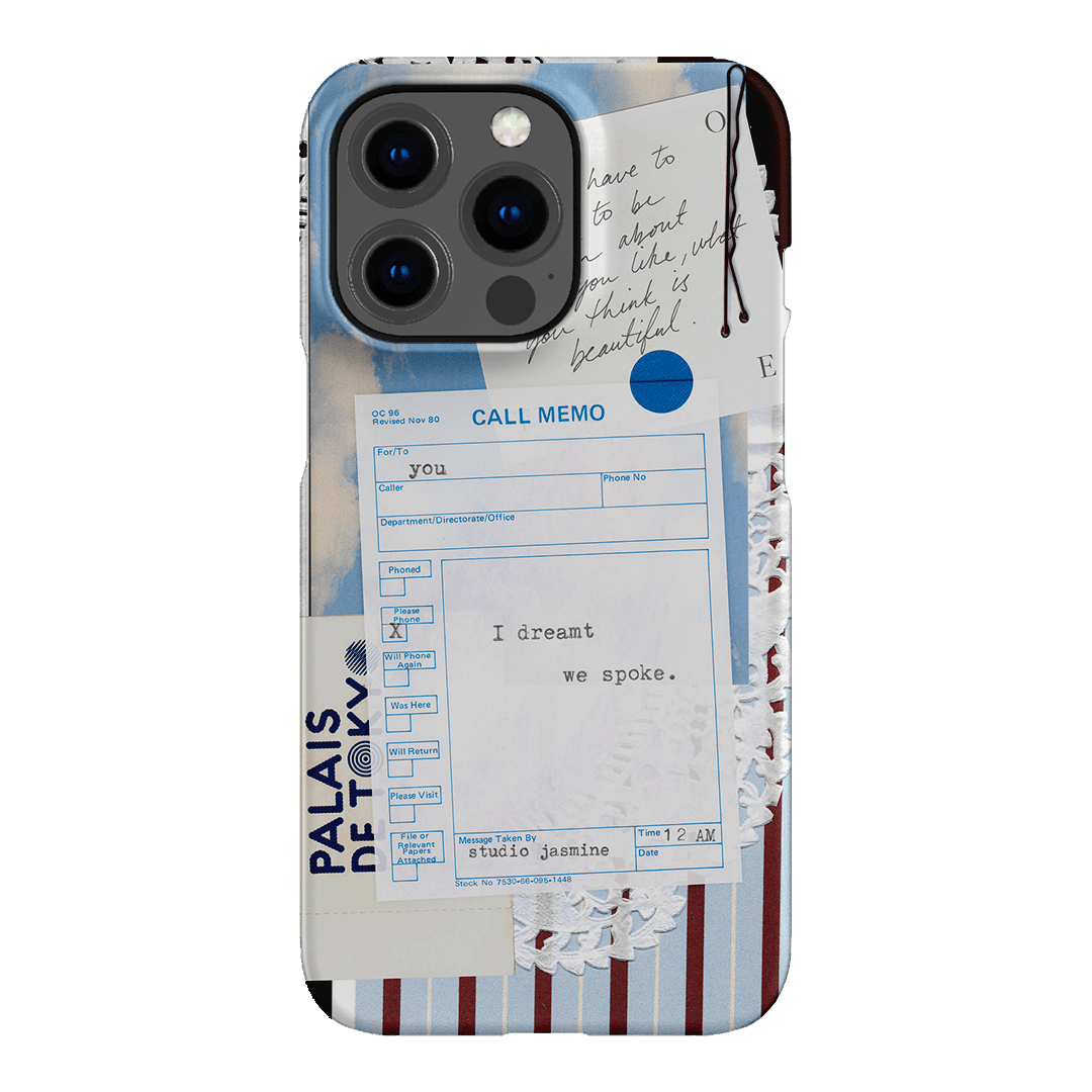 Call Memo Printed Phone Cases iPhone 13 Pro / Snap by Jasmine Dowling - The Dairy