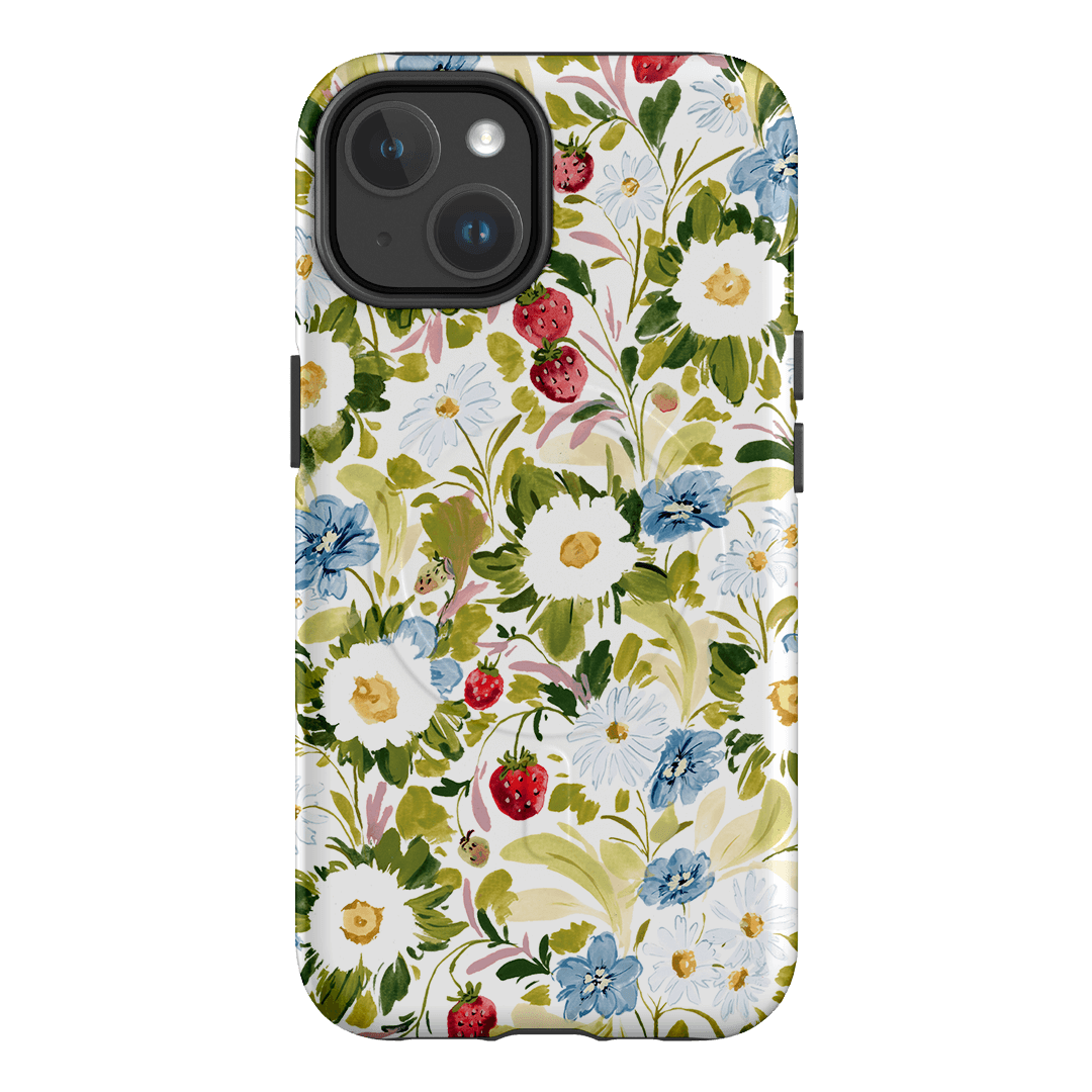 Garden Strawberries Printed Phone Cases iPhone 14 / Armoured MagSafe by Ellie Mae - The Dairy