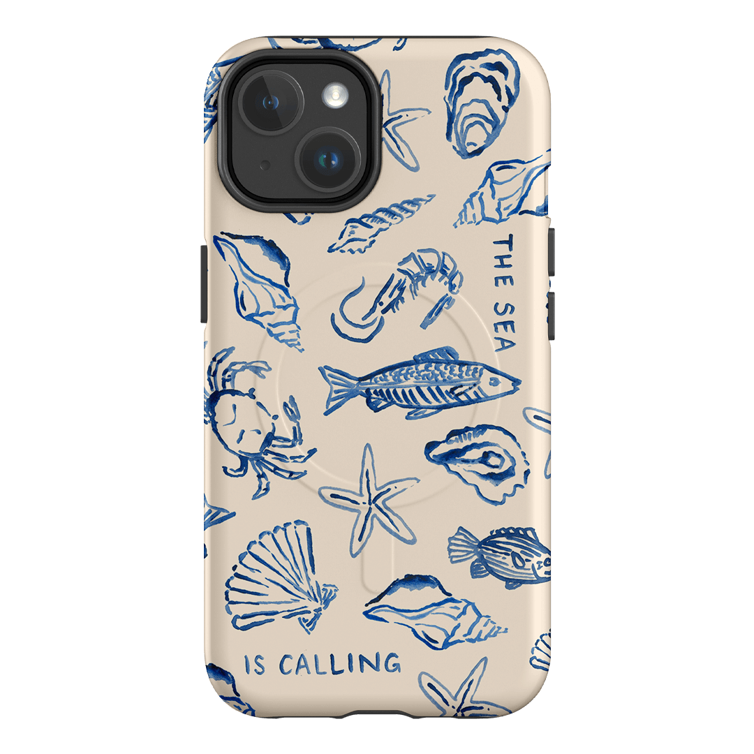Sea Call Printed Phone Cases iPhone 14 / Armoured MagSafe by Cass Deller - The Dairy