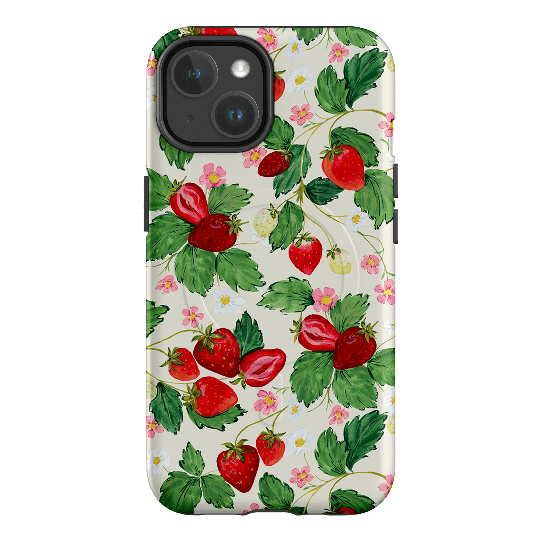 Strawberry Patch Printed Phone Cases iPhone 14 / Armoured MagSafe by Ellie Mae - The Dairy