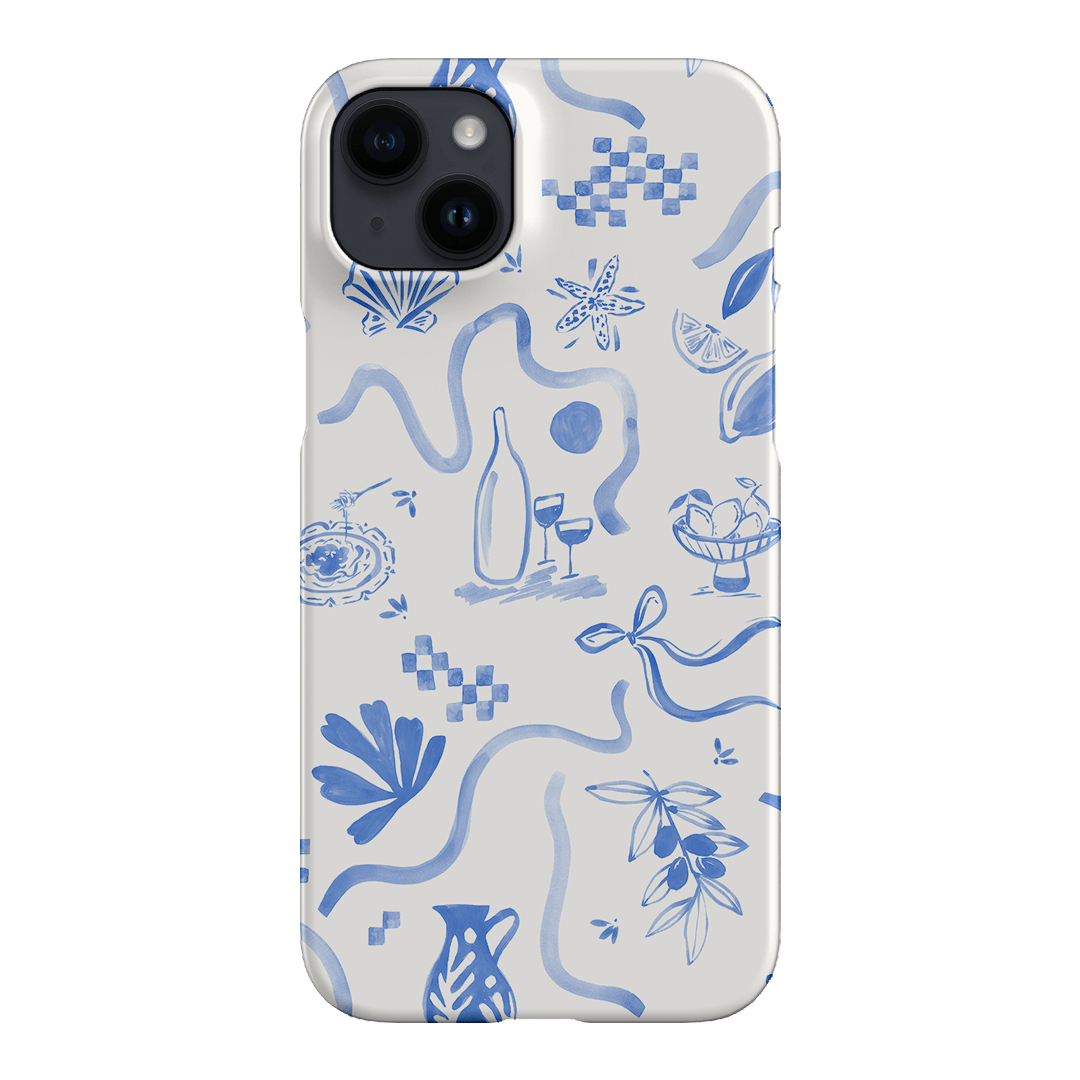 Mediterranean Wave Printed Phone Cases iPhone 14 Plus / Snap by Charlie Taylor - The Dairy