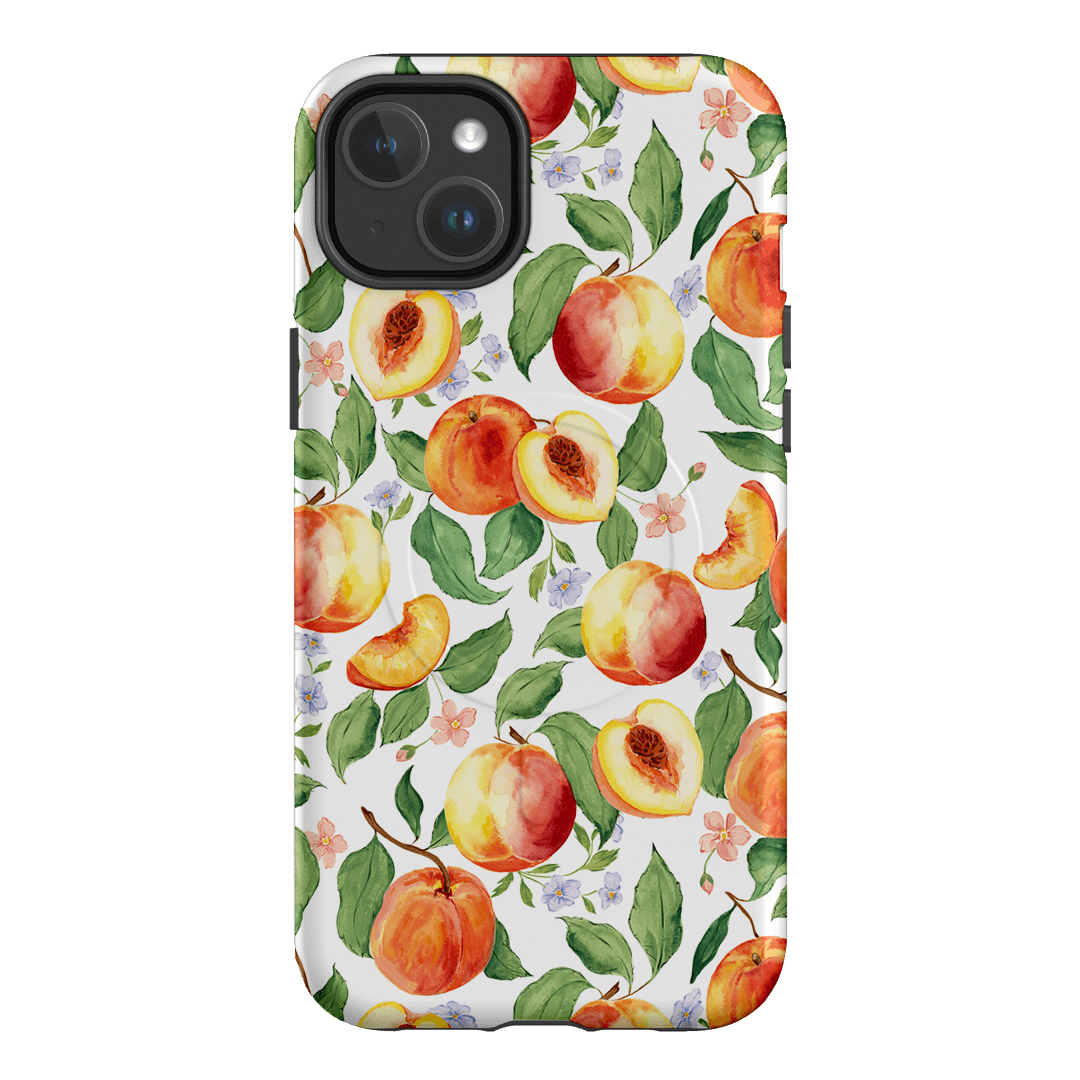 Peach Blossom Printed Phone Cases iPhone 14 Plus / Armoured MagSafe by Ellie Mae - The Dairy