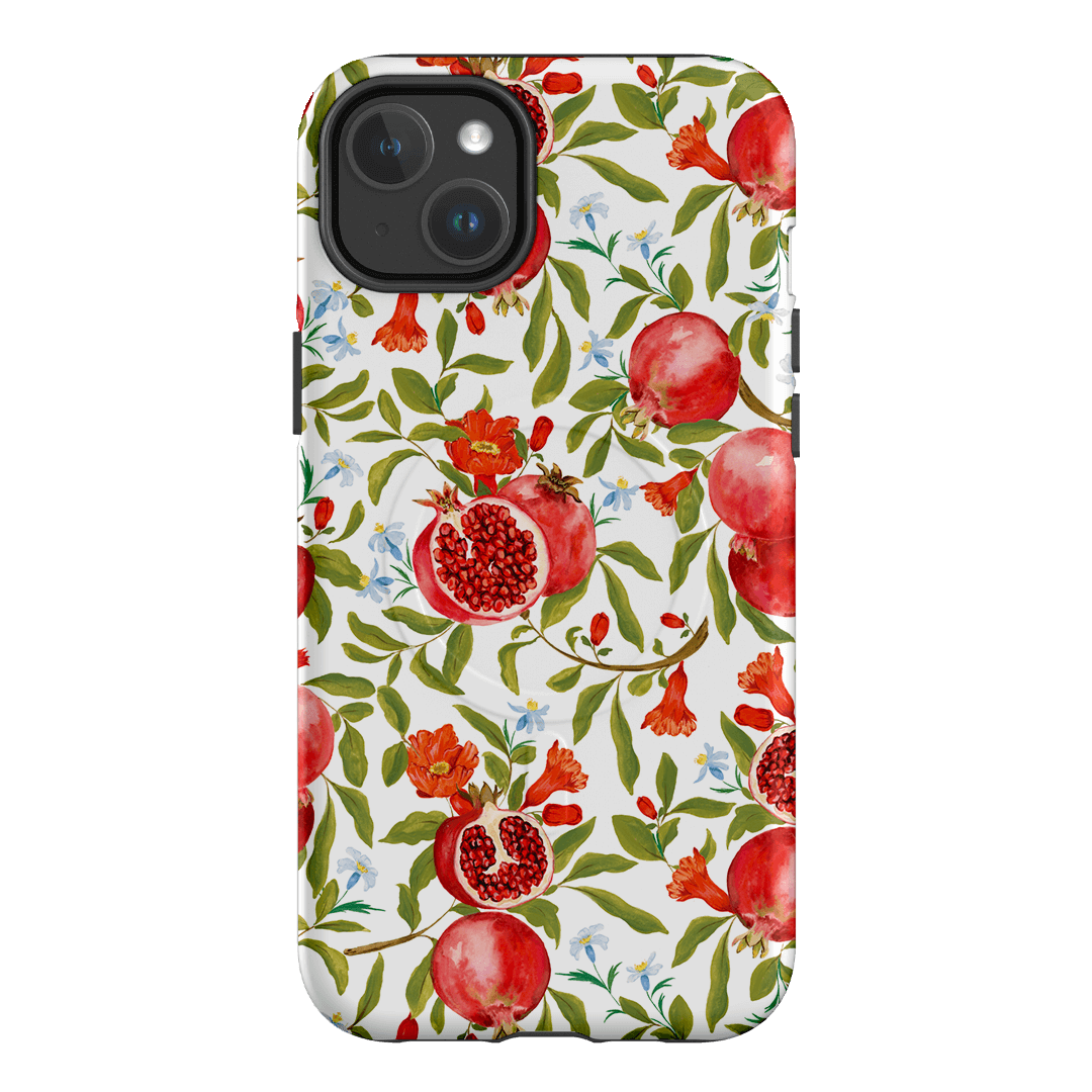 Pomegranate Printed Phone Cases iPhone 14 Plus / Armoured MagSafe by Ellie Mae - The Dairy