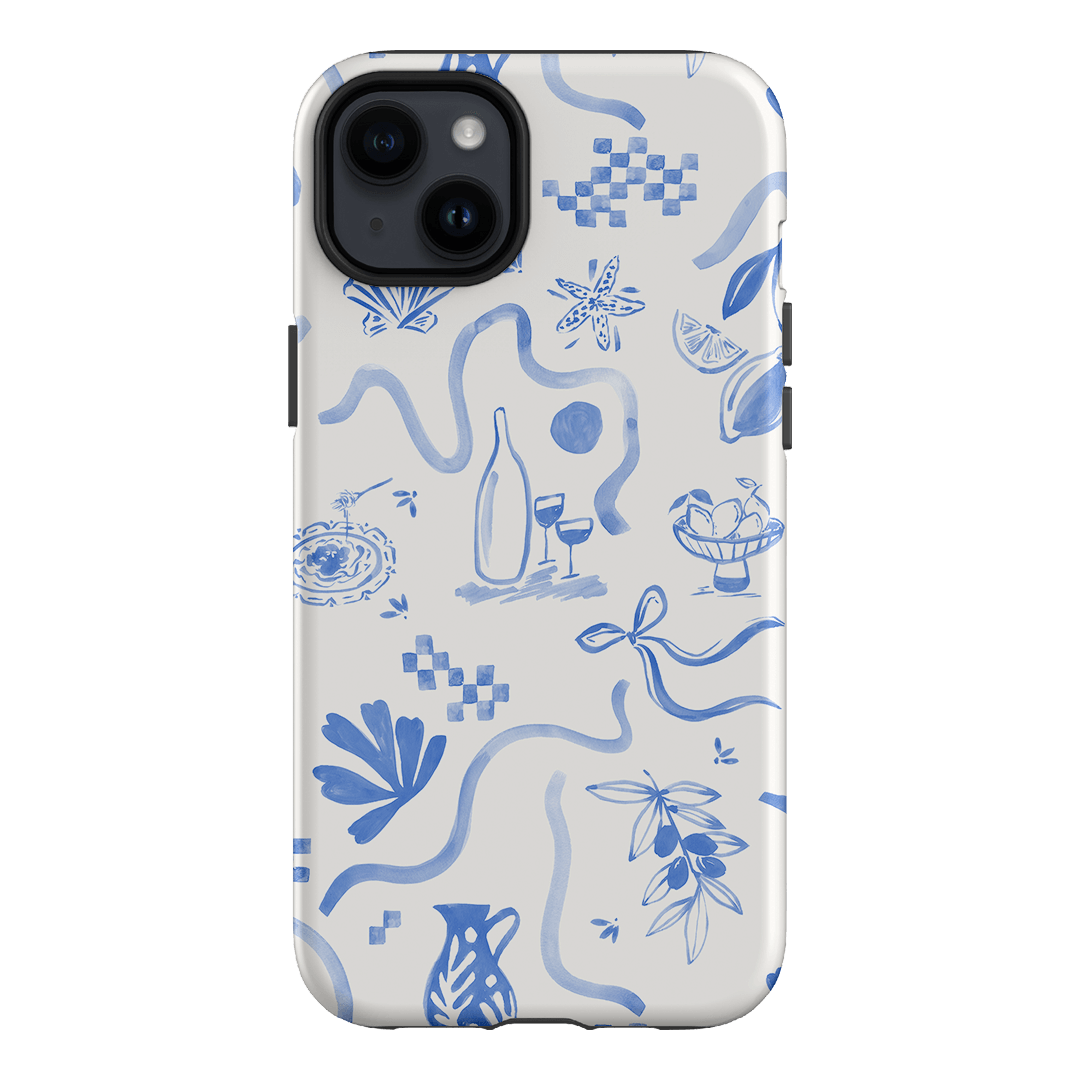 Mediterranean Wave Printed Phone Cases iPhone 14 Plus / Armoured by Charlie Taylor - The Dairy