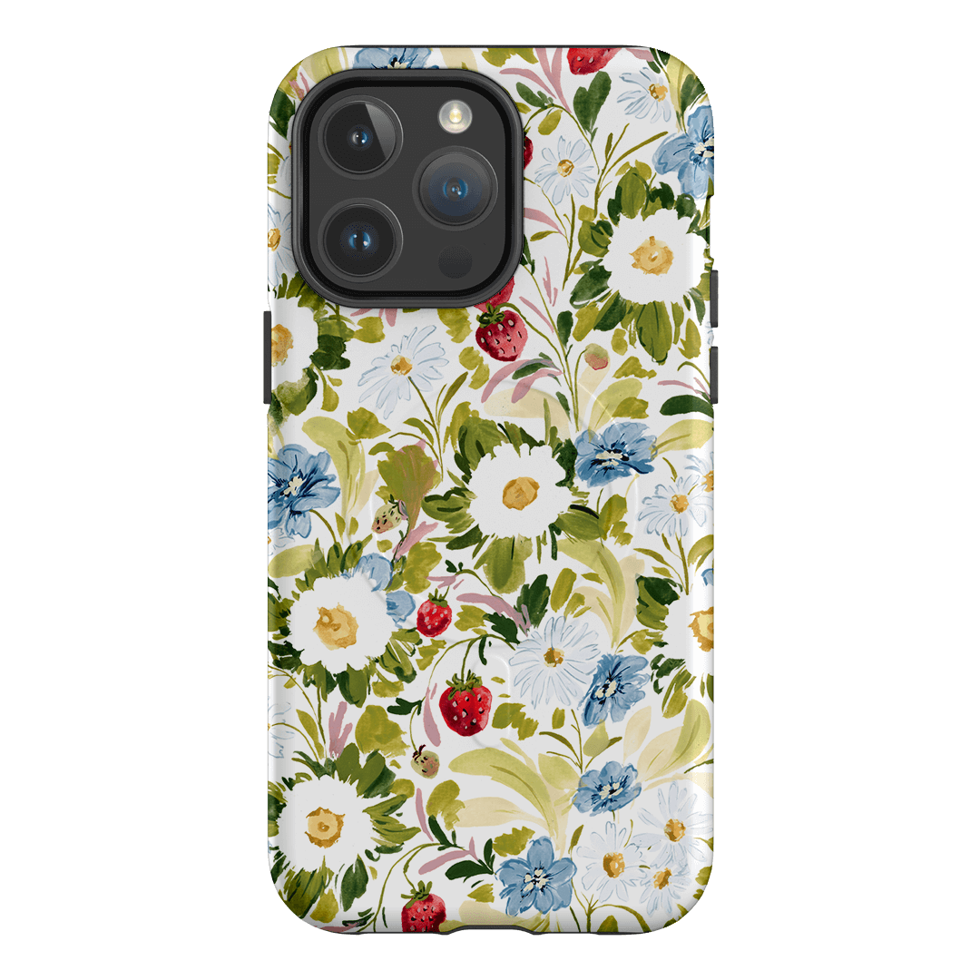 Garden Strawberries Printed Phone Cases iPhone 14 Pro Max / Armoured MagSafe by Ellie Mae - The Dairy