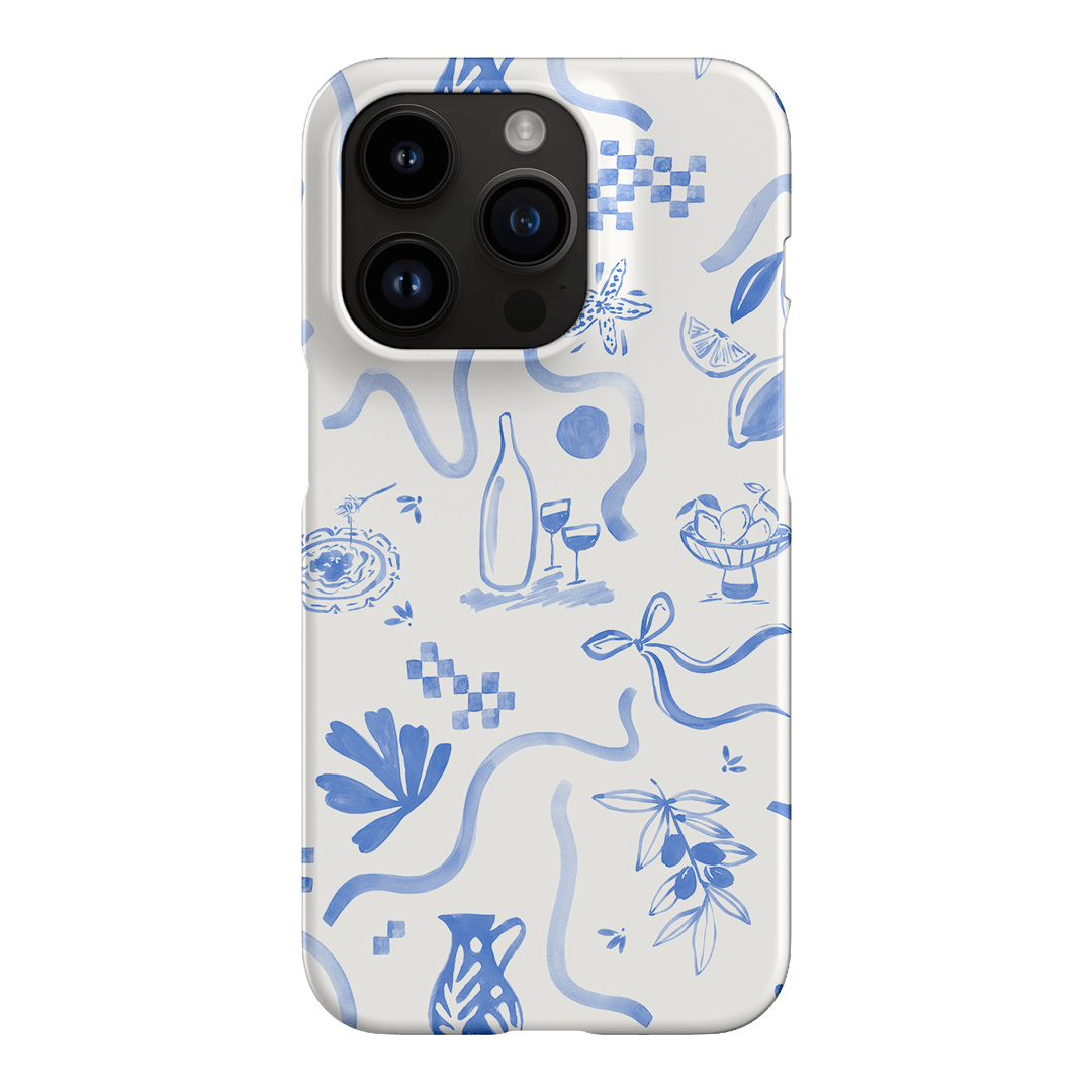 Mediterranean Wave Printed Phone Cases iPhone 14 Pro / Snap by Charlie Taylor - The Dairy