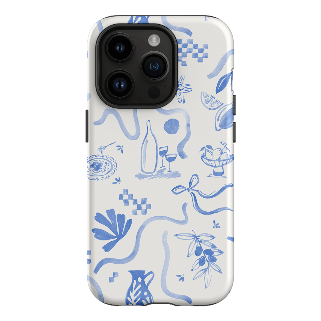 Mediterranean Wave Printed Phone Cases iPhone 14 Pro / Armoured by Charlie Taylor - The Dairy