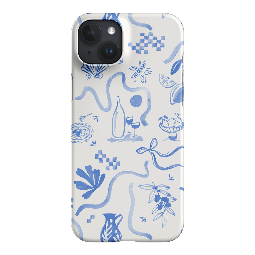 Mediterranean Wave Printed Phone Cases iPhone 15 Plus / Snap by Charlie Taylor - The Dairy