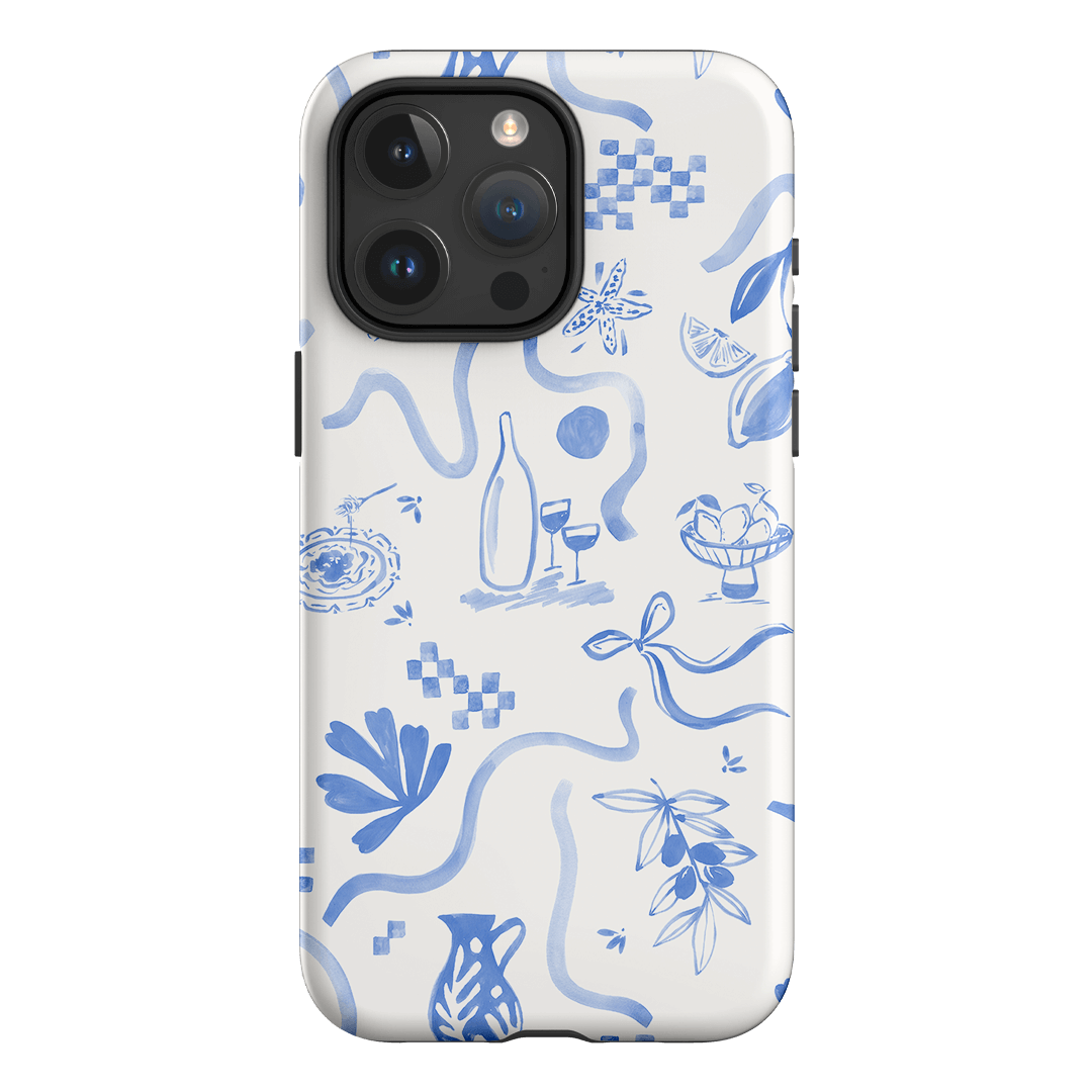 Mediterranean Wave Printed Phone Cases iPhone 15 Pro Max / Armoured by Charlie Taylor - The Dairy