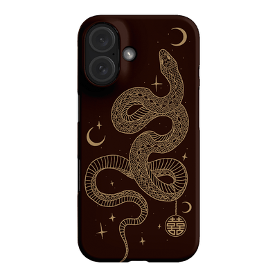 Astro Snake in Brown Printed Phone Cases by Veronica Tucker - The Dairy