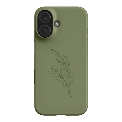 Khaki Wattle Printed Phone Cases iPhone 16 / Armoured by Typoflora - The Dairy