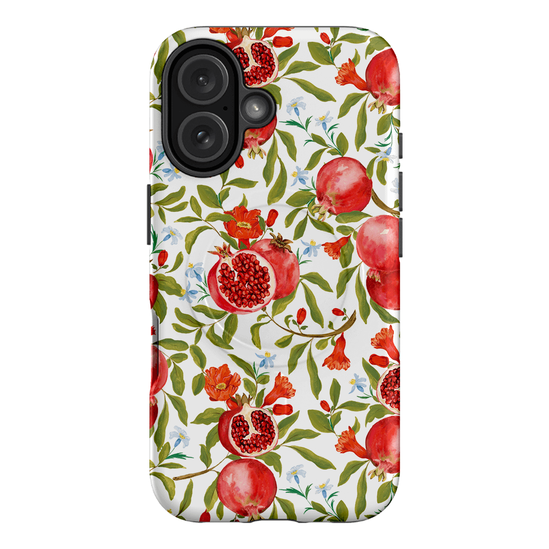 Pomegranate Printed Phone Cases iPhone 16 / Armoured MagSafe by Ellie Mae - The Dairy